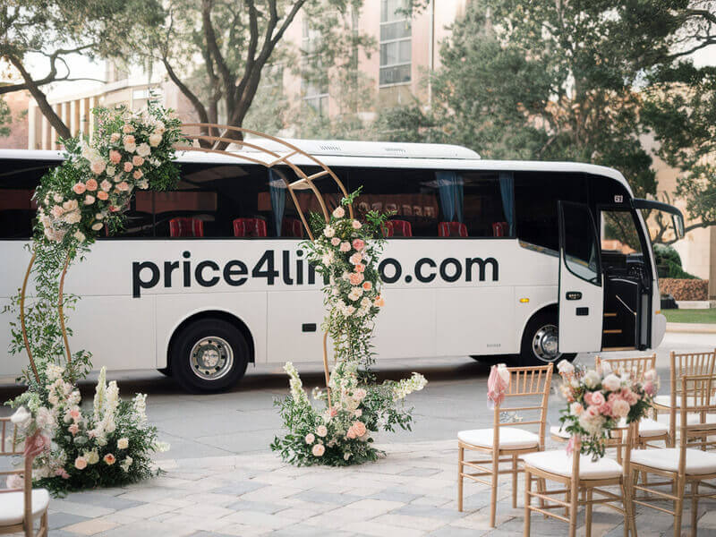 wedding shuttle bus rentals