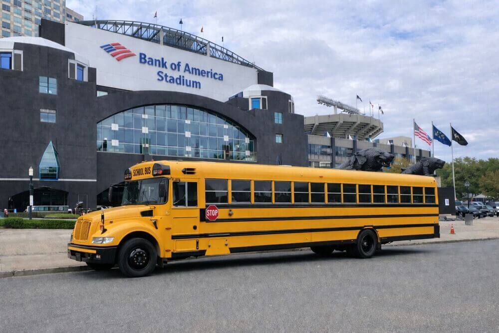 School bus exterior in Fayetteville