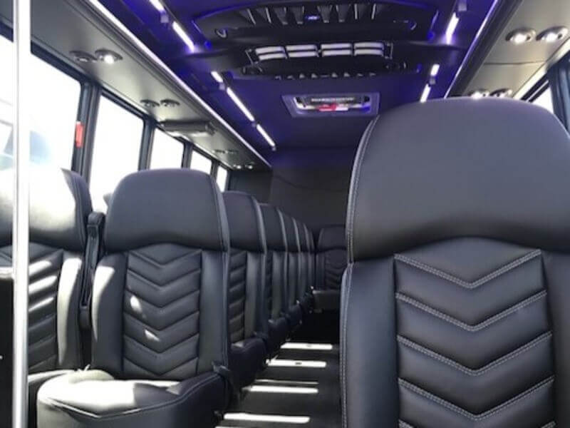 Hickory mini bus interior