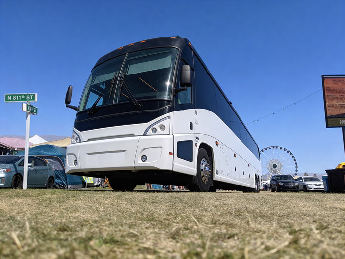 Charter bus in Yorba Linda