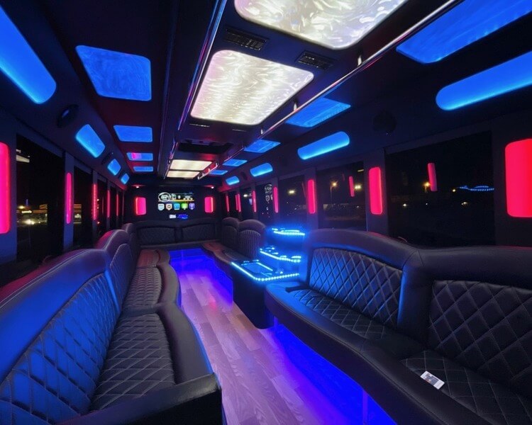 30 Passenger Party Bus Interior