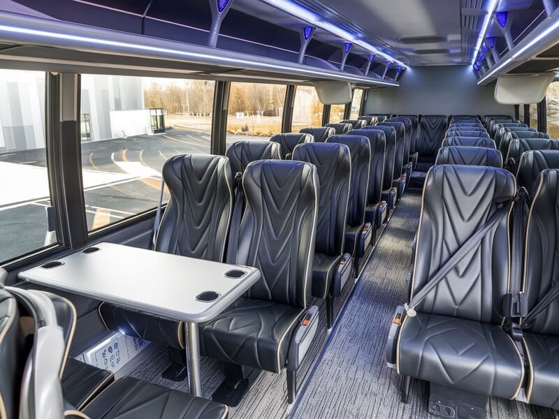 35 Passenger Minibus Rental Amenities