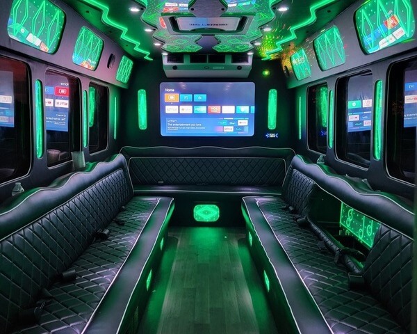 price 4 limo 22 passenger party bus inside austin