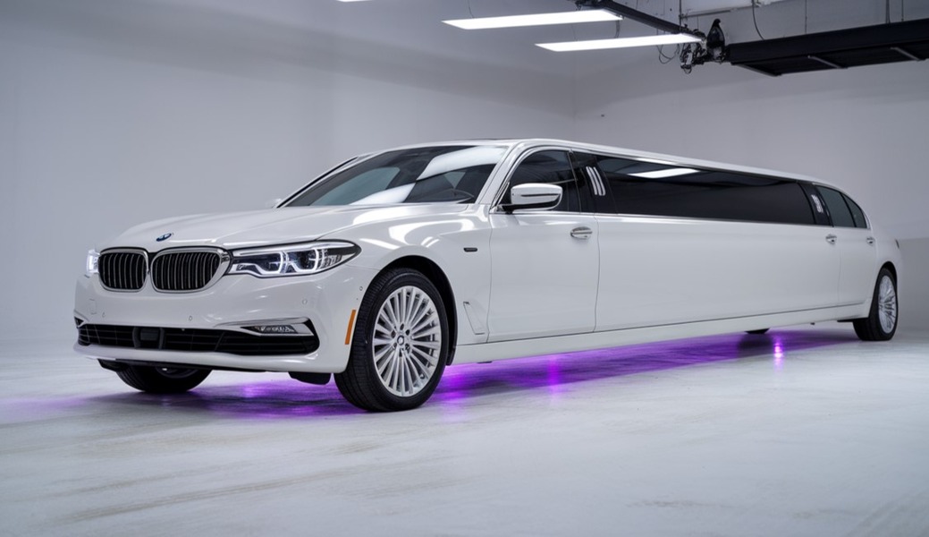 price4limo white bmw limo doral