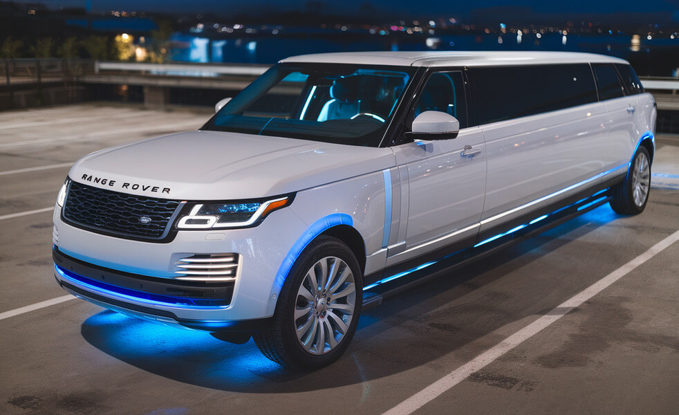 price4limo white range rover limo doral