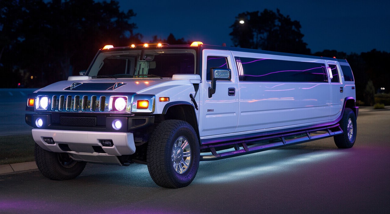 white hummer limo rental doral