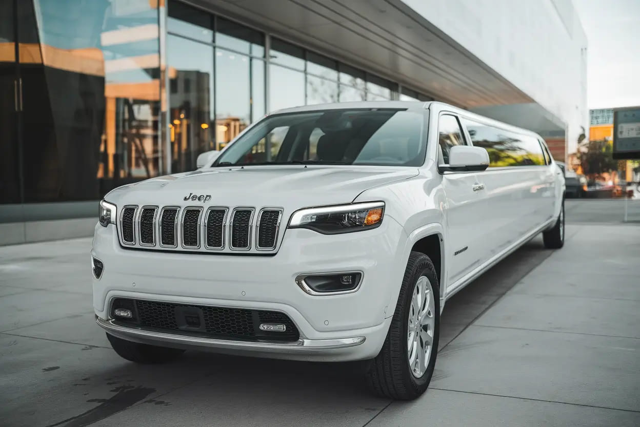 white jeep cherokee limo rental hemet