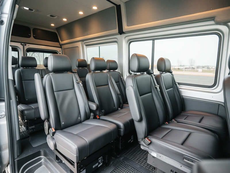 price 4 limo 14 passenger mercedes sprinter van cloth seating