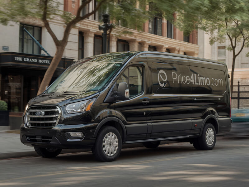 price 4 limo 6 8 passenger ford transit van