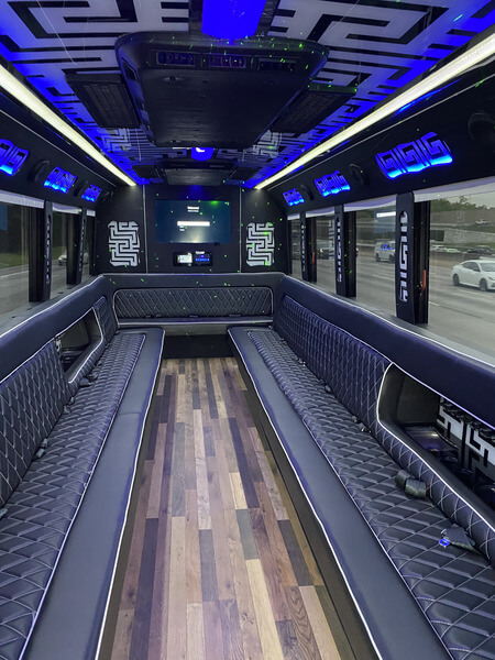 Price4limo 50 Passenger Party Bus Interior