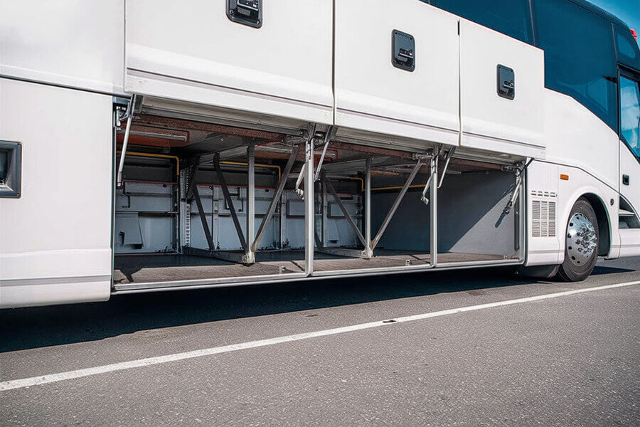 56 Passenger Charter Bus Rental Luggage Space