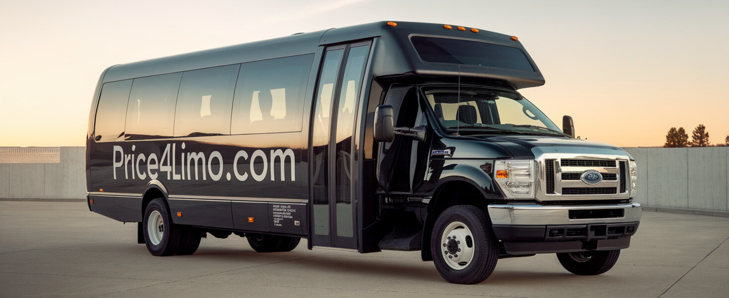 Price4limo Black 30 Passenger Mini Bus Rental