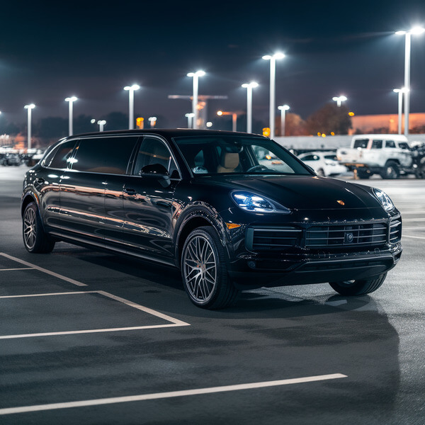 Price4limo Black Porsche Limo
