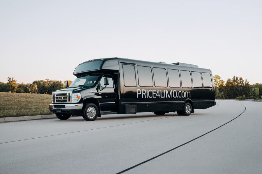 Price4limo Blacke 35 Passenger Party Bus Rental