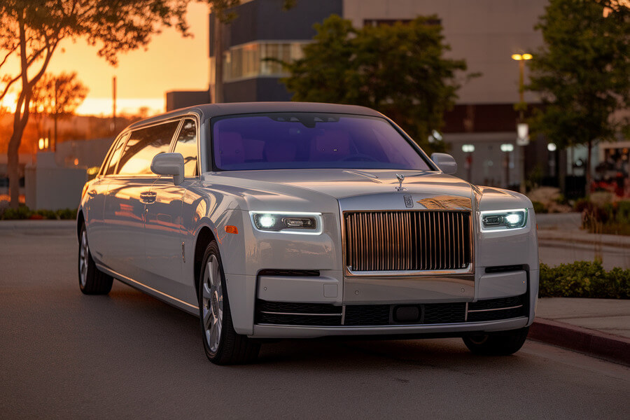 Price4limo Silver Rolls Royce Limo