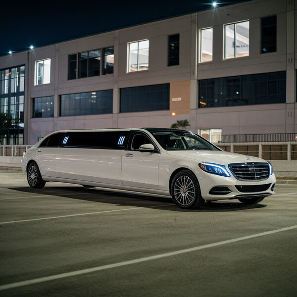 Price4limo White Mercedes Benz Limousine Rental
