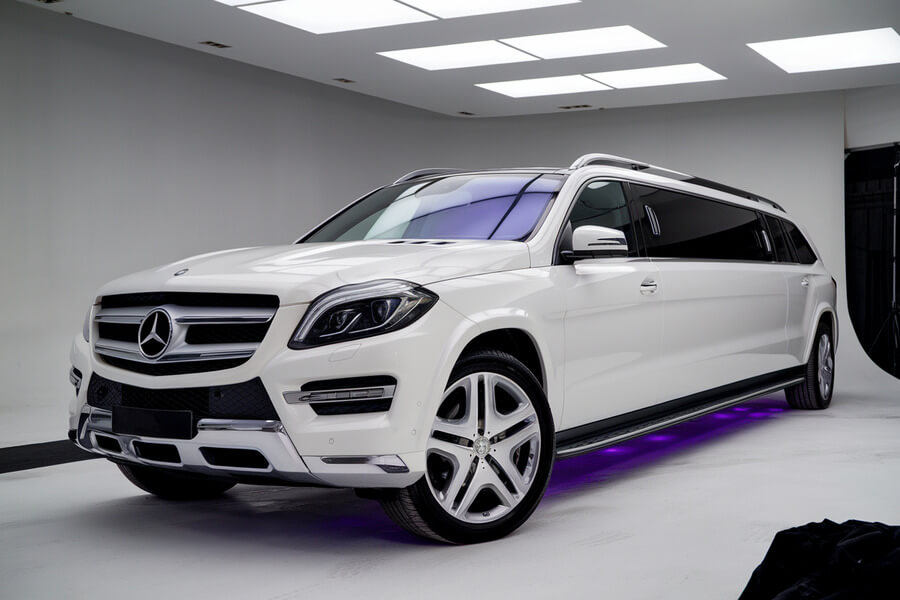 Price4limo White Mercedes Limo Rental