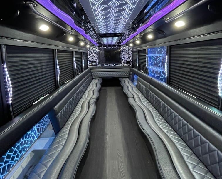 20-30 Passenger Party Buses interior